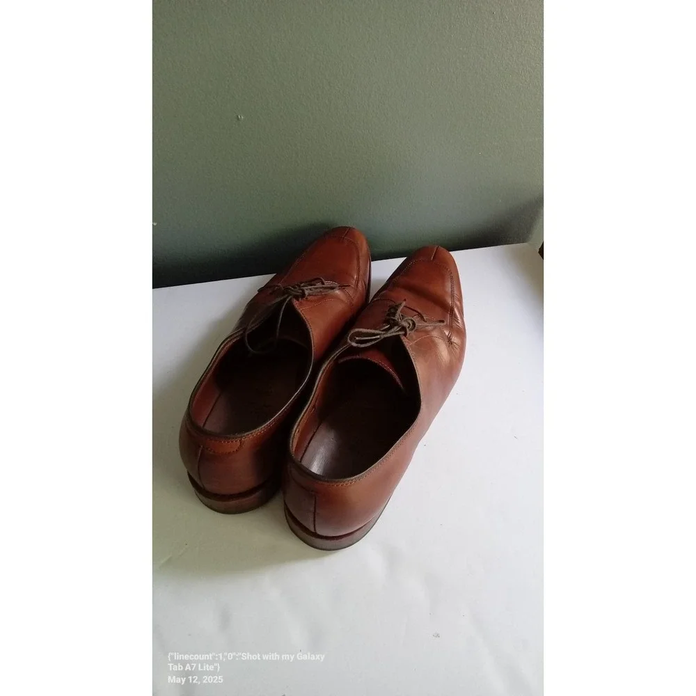 Leather Dress‎ Shoes Brown Lace Up Oxford Business Casual Size Unknown